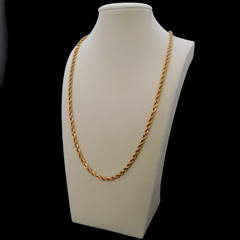 Vintage Van Dell 1/20 14k Yellow Gold Filled Twist Rope Neck Chain, 24″, 24.8 gm