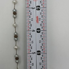 925 Freshwater Pearl Necklace 17in Sterling Silver Hand Knotted Spacers Station