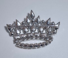 Vintage Signed B DAVID Multi-Color Rhinestone MOTHER’S CROWN Brooch Pin CJ88