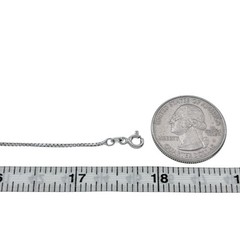Vintage Sterling Silver 925 1.1mm Box Chain Necklace 15.75″-17.75″