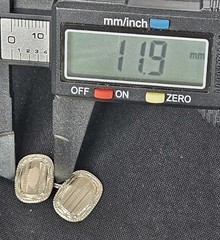 Vintage Art Deco 10K White Gold Cufflinks Etched Buttons 2.51 Grams