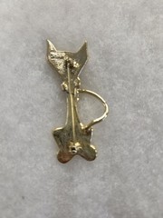 Vtg AJC gold tone Sitting cat Pin