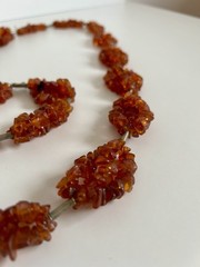 1980 amber set 3.9 oz box tag Daile Klaipeda huge necklace and bracelet