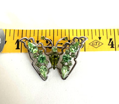 Rare Signed Weiss Butterfly Vintage 1950-1970 Green Brooch in Mint Condition!