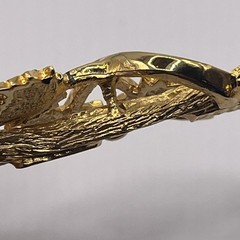 Vintage Boucher Signed and Number Gold Tone Brooch 2.5 inches long 1950s READ