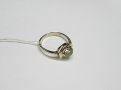 Vintage USSR sterling silver ring 925, nephritis, 1,82 gr, ring size 4,5.