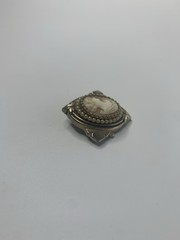 Vintage Gold Tone Coro Cameo with Original Box