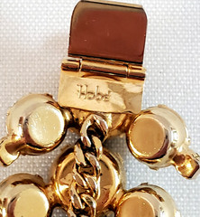 VTG Hobé Elegant Bracelet w/Clear, Blue & Black Jewels in Gold-plated Setting