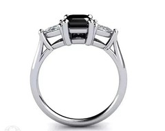 2Ct Art Deco Style Lab Created Diamond Emerald Engagement 14k Gold White FN Ring