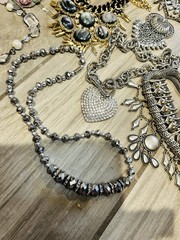 Vintage & Modern Statement Jewelry Lot Boho, Tribal Rhinestone Necklace Bracelet