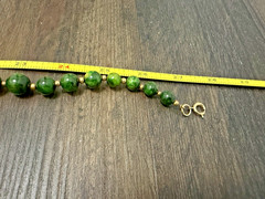 Vintage Bakelite Catalin Chunky Boho Necklace 27” 76.9g Tested Green Beads Deco