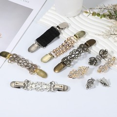 3Pcs Dress Clips Back Cinch,Retro Sweater Clip Cardigan Clips(12×3.3×0.9cm,Grey)