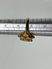 Gorgeous Yellow Gold-Plated CZ Cubic Zirconia Cocktail Size 9.75 Ring