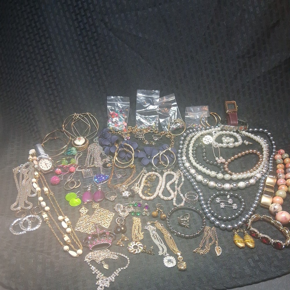 HUGE! Vintage to Now JUNK DRAWER LOT Estate Jewelry Unsearched Untested