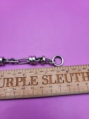 Vintage 925 Modernist Unisex Wrapped Link Bracelet Toggle Close 42g Apx 7.75”
