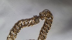 Vintage, Signed “PHD” Gold-Plated, Curb Link, 16″ Collar Necklace (1285)