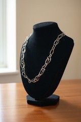 Vintage 925 Sterling Silver and Yellow Gold Vermeil Open-Link Necklace