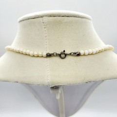 Vintage Pearl Necklace Spring Ring Clasp Single String Closure Elegant Glamour