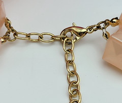 SUGARFIX Faceted 3D Cube Lucite Beaded Necklace 18″ Pink 2-Strand Statement