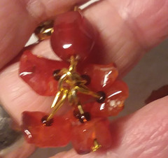 MaryBee 25mm Dangle Carnelian Gold Tone Clip On Earrings 05-01-2025