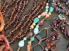 COLLECTOR ESTATE lot Hippie &Modernist Jewelry Boho Amethyst Bib Collar Necklace