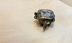 Egyptian Revival Enamel 800 Silver MOSES Basket Locket 0r Charm w Baby MOSES