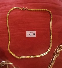 Mostly Vintage Lot 5 Gold Tone Choker Chain Necklaces 16-17 inches