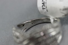 NWT $600 Macy’s Sterling Silver I2-I3 I-J 1/2 Ct Diamond Bypass Ring Sz 7 -6.9g