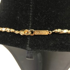 Napier Necklace Vintage Gold Tone Twisted Barrel Bead Chain Statement 20″