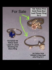 Antique 10k W Gold Vivid Pink Filigree Carved Etch Ring Nouveau Edwardian 2.25g