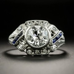 2.85Ct Art Deco Style Navette Lab Created Diamond Wedding 14K White Gold FN Ring