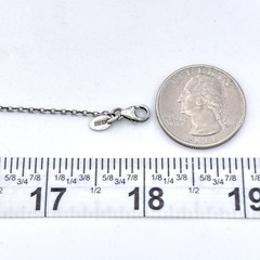 Vintage Sterling Silver 925 Blue Star Reversable Pendant Necklace 16″-18″