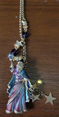 Vintage RARE HTF Retired Kirks Folly Crystal Wizard Necklace/Pin 32″ Chain w/Box