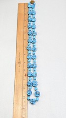 Miriam Haskell Venetian Pinched Art Glass Necklace And Earrings Blue Gold Swirl