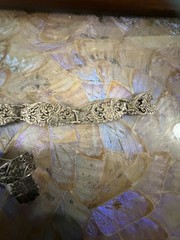 Vintage 900 Silver Bracelet And 800 Brooches