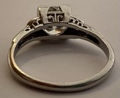 Estate Diamond Ring,Platinum, 10% Iridium Diamond Ring! Antique,Transitional Cut
