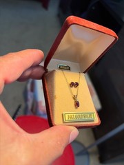 Vtg 12K Gold Filled Genuine Amethyst Set Earrings, Necklace & Pendant