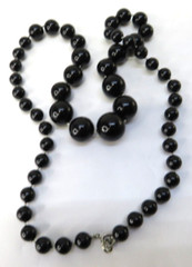 Vintage LOT of 7 Necklaces / Assorted Sizes & Colors horse black bead column