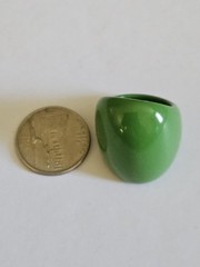 Vintage Retro Style Green Lucite Plastic Some Ring Size 9