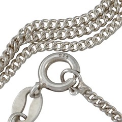 Vintage Sterling Silver 925 Curb Link Chain Necklace 18″