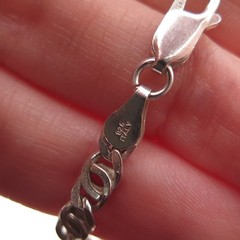 925 Sterling Silver Vintage Italy Anchor Mariner Link Bracelet 7″