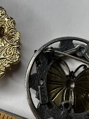 Elegant Brooches TC Cat KC Butterfly UNK Gold Tone See Pictures A102