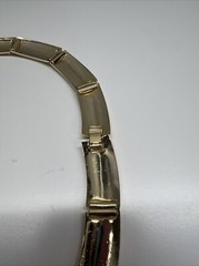 Vintage GoldTone Fringe 13 Panel Link Petite 1970’s Collar Choker 18″
