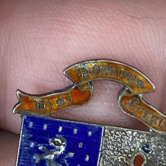 Antique Vtg Nisi Dominus Frustra England English Religious Hospital Pin Brooch