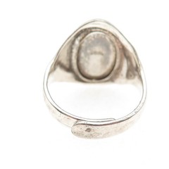 Creed 925 Sterling Silver Antique Art Deco Saint Joseph Oxidized Ring Size 11.25