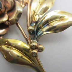 Vintage Barclay Gold Filled Brooch Floral SOME METAL DISCOLORATION