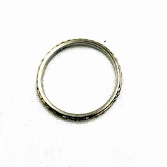Antique 18K White Gold Wedding Band Ring Bridal Wreath Bouquet Orange Blossom