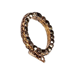 Vintage Textured Gold Tone Oval Holder Scarf Ring Clip Handkerchief 1″ Retro GUC
