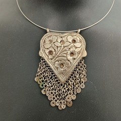 Vintage Boho Chocker Necklace Chandelier Ethnic Ottoman Bedouin Tribal Hoop Bold