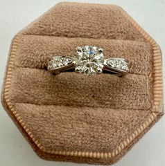 18 Karat White Gold .30ctw / 0.78ct G-I2 Diamond Ring